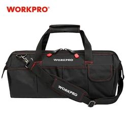 WORKPRO Bolsas de herramientas de electricista a prueba de agua, bolso portátil impermeable, sirve como organizador de herramientas de lona, para la instalación de reparación HVAC