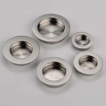 

Recessed Handle Embedded Concealed Square Round Catch Pull Grip for Wardrobe Cabinet Drawer Furniture Stainless Steel