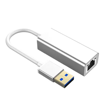 

Portable USB3.0 Type-C Transform RJ45 1000MB Network Card Converter Mult-Function Aluminium Alloy Converter With Indicator Light