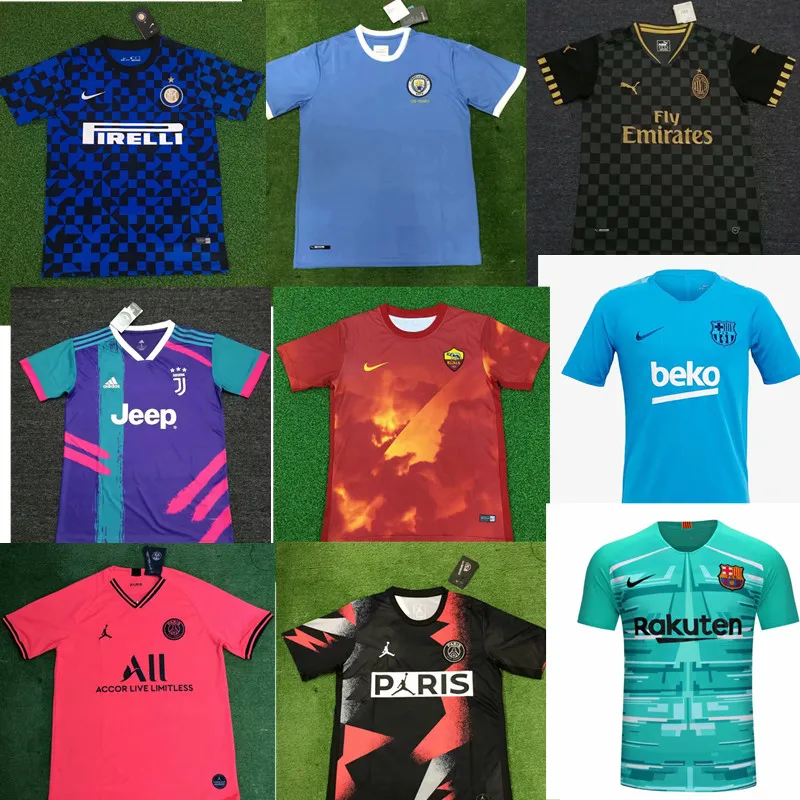 19/20 Джерси тренировочная одежда рубашка Barcaed Джерси Napoli inter milan Juventuses AC PSG Mantel city римская тренировочная майка