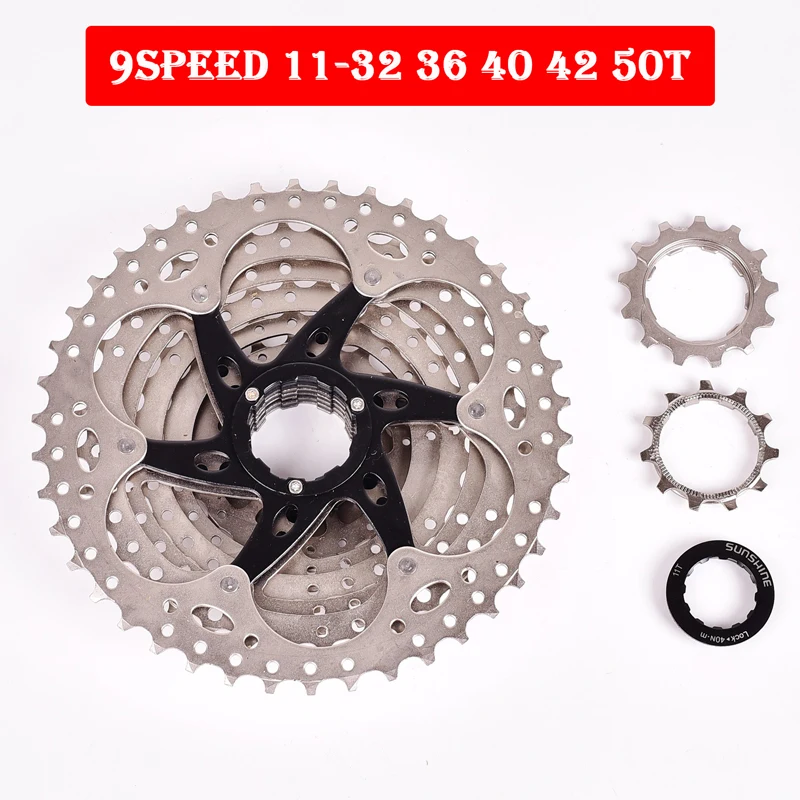 9 скоростей 11-32 36 40 42 50T велосипед свободного хода для Shimano MTB Горный шоссейный велосипед кассета свободного хода Велоспорт маховик звездочка