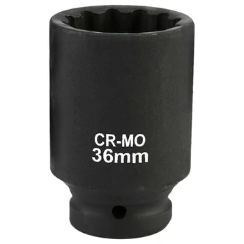 

36mm 1/2 Inch Drive Deep Hex 12Point Wheel Hub Nut Impact Socket Tool Heavy Duty