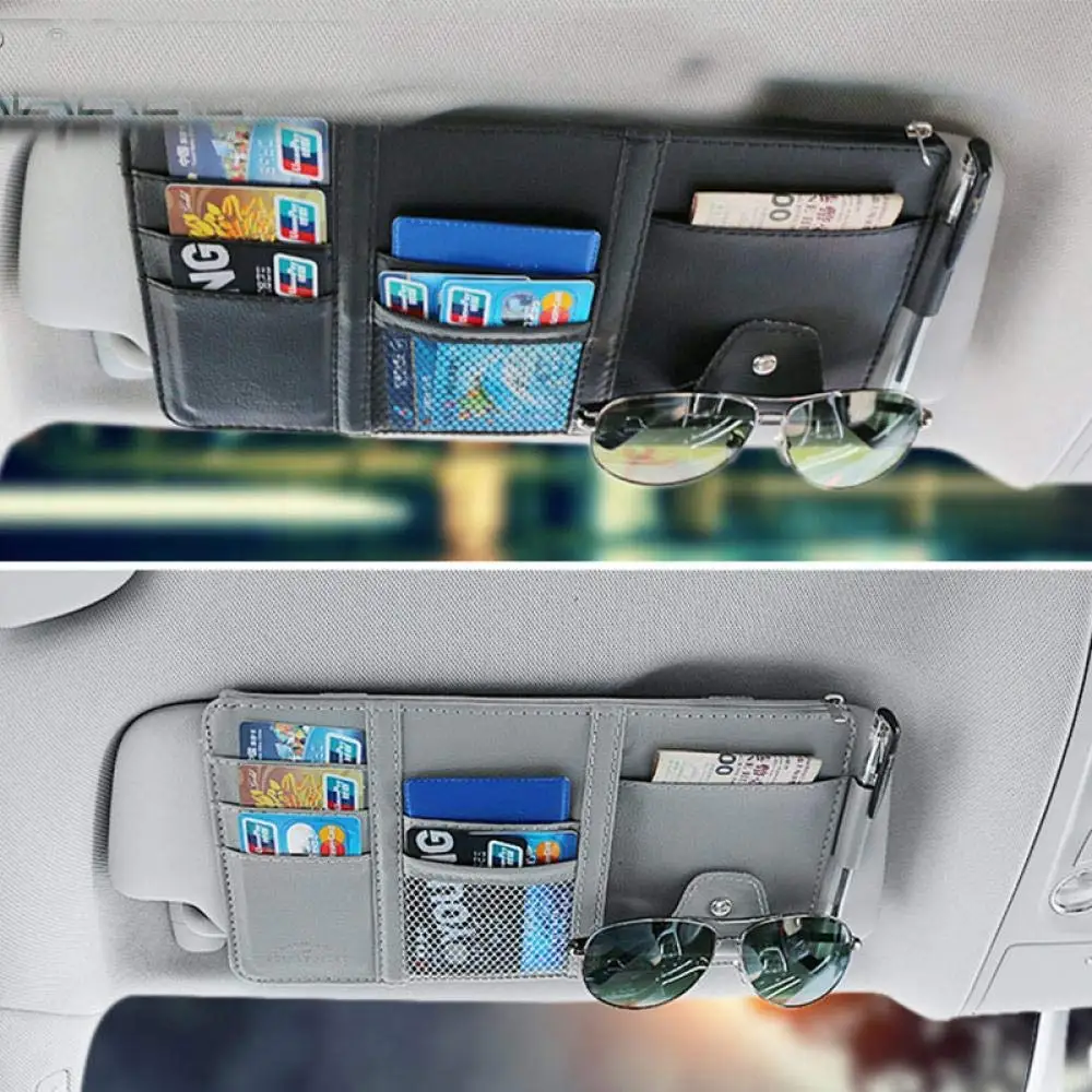 MOQIU Car Styling Visor Organizer Auto Sun Visor Storage Pouch Car