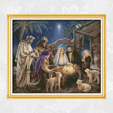 Набор крестиков для новорожденных Иисуса ткань аида 14ct 11ct счетная хлопковая нить вышивка DIY рукоделие Наборы