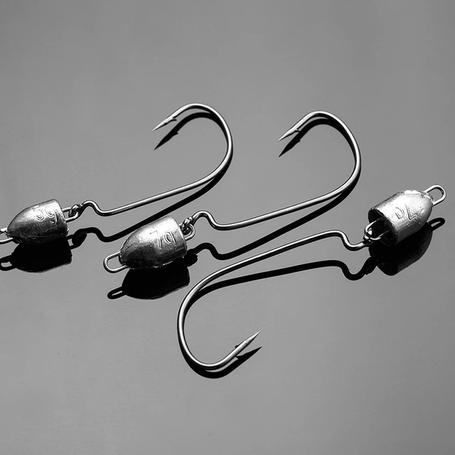 Lead Head Fishing Hooks 3.5g 5g 7g 10g Bullet Swing Jig Head hooks