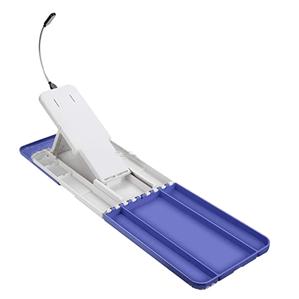 

Portable Shaving With Light Board Manicure Foot Rest Space Saving Foldable Home Nail Art Elders Led Pedicure Shower