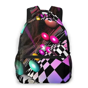 

Neon 3D Bubble Galaxy Pinball Backpack for Girls Boys Travel Rucksack 3D Pinball Printing