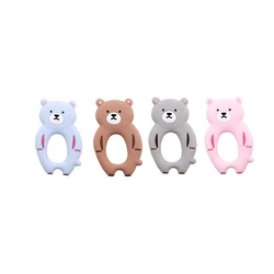 5PCS Baby Teether Food Grade Silicone DIY Stroller Chain Accessories Cute Stroller Accessories Bear Baby Teether