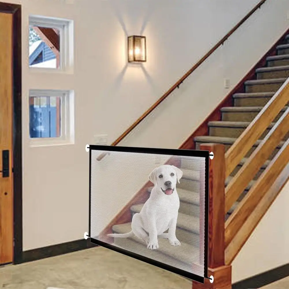 

Dog Gate Pet Barrier Portable Folding Breathable Mesh Net Dog Separation Guard Gate Enclosure Pet Isolated Fence