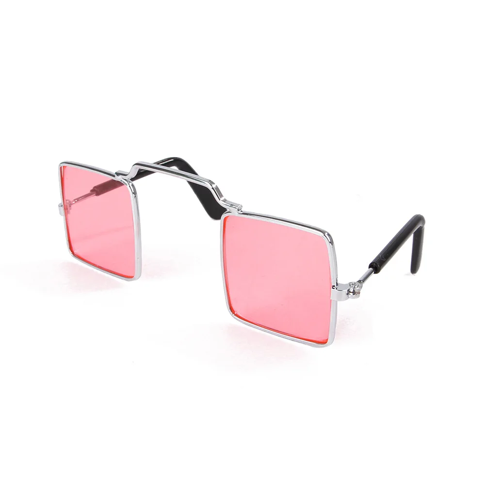 pink Винтажные Квадратные Солнцезащитные очки для кошек, солнечные очки для домашних животных, массивные очки для маленьких собак, кошек, аксессуары для фотографий домашних животных - Цвет: pink