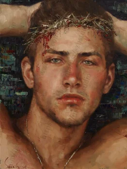 

100%Handmade Original Oil Painting Portrait of a Young Boy Man Mr Portrait