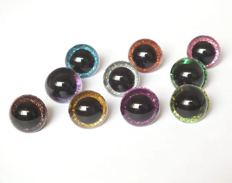 

10pcs 3D Glitter Plush Plastic Safety Eyes For Toys Amigurumi Doll Making Eyes For Dolls