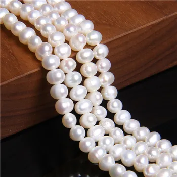 

14" Wholesale4-4.5 mm Pearls Grade AAA White Natural Freshwater Pearl Loose Beads For DIY Making Jewelry Bracelet Women Necklace