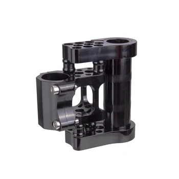 

7075 Aluminum Alloy CNC Ultralight High-Strength Adjustable Folding Bike Double Stem fitting for Folding Bicycle 25.4mm Hot