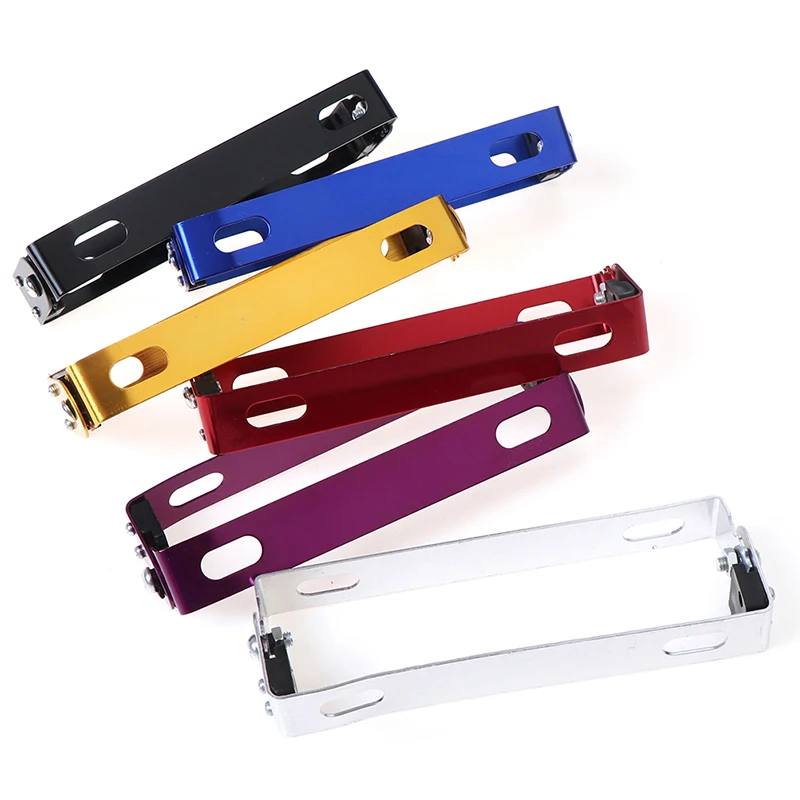 Motorcycle license plate holder License plate holder Universal Aluminum Alloy License Plate Bracket Motorcycle Accessories Adjustable Motorcycle Retrofit License Plate Frame 1PC