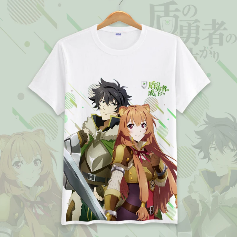 The Rising of the Shield Hero Summer T Shirt Japanese Anime Raphtalia Naofumi Iwatani T-shirt Students Top Tee Cosplay Costume |