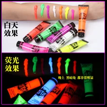 5 видов цветов Роспись по телу неоновые, флуоресцентные вечерние фестиваль Хэллоуин Косплей Макияж Детские краски для лица с флюоресцентной Краски ing CFA037