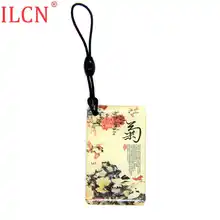 S50 1K UID 13,56 Mhz Хризантема шаблон перезаписываемый клей брелок Брелоки Сменные RFID Брелок карта контроля доступа 1 шт