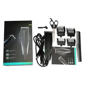 

Professional Electric Men Plug-In Hair Clippers Trimmer Barber Grooming Kit Haircut Machine Cutting Shaver with Limit Combs