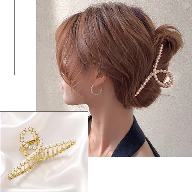 Women Fashion Simple Gold Hair Claw Retro Hair Clips Barrette Headband Hairpin Hair Crab 2021 Trend Hair Accessories 681414