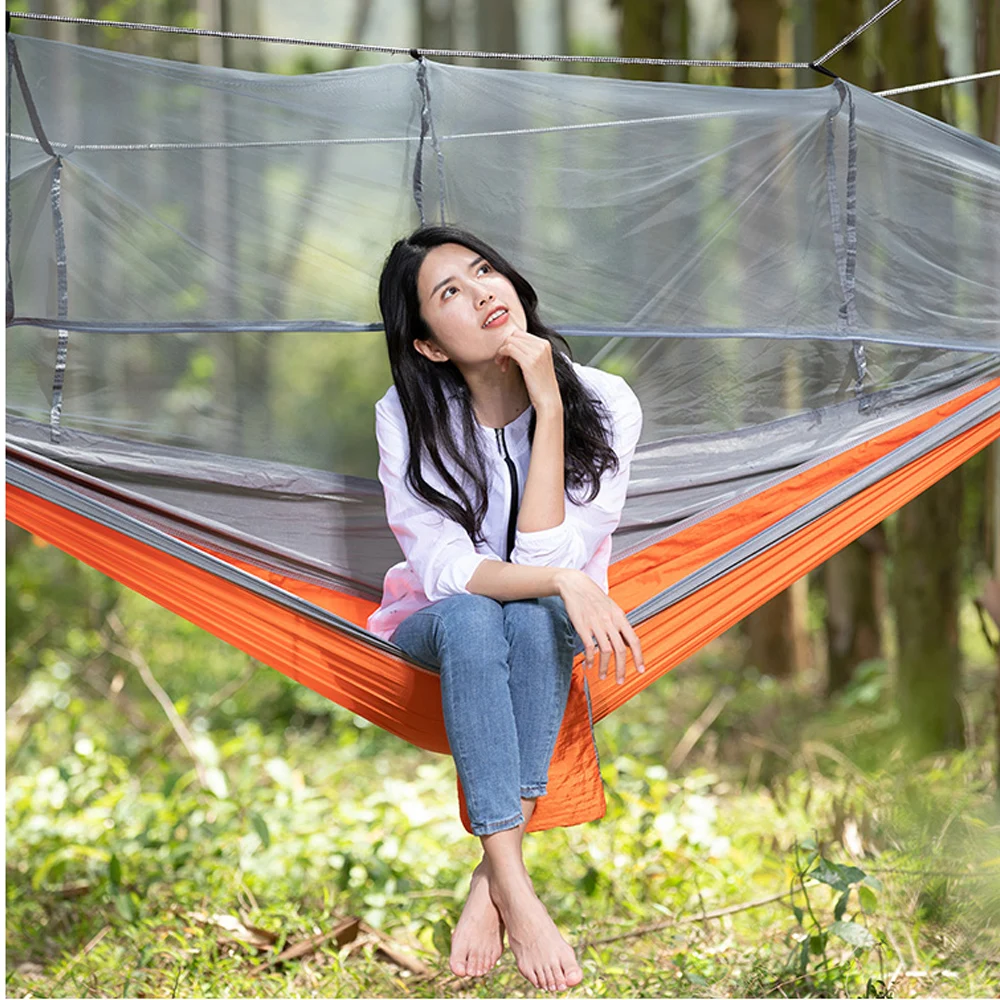 New Hot Sale rainbow Outdoor Leisure Double canvas Hammocks Ultralight