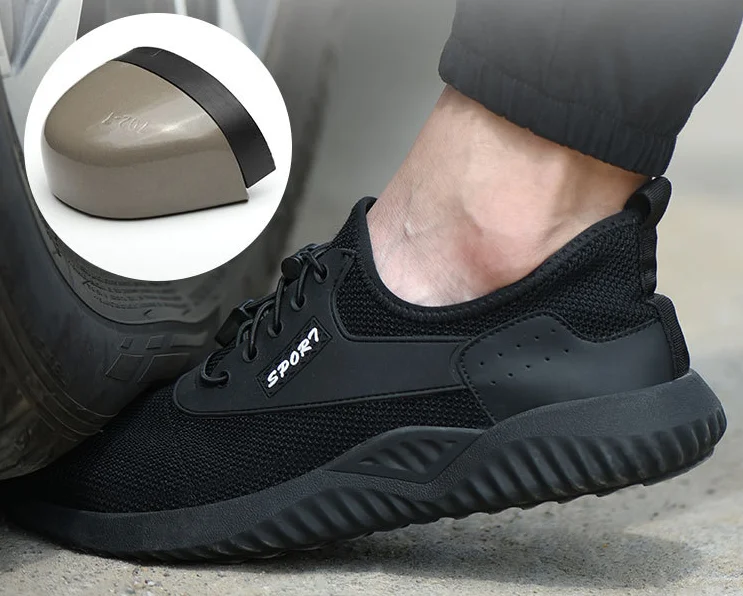 Steel Toe Safety Shoes Men Boots Lightweight Breathable Puncture Proof Light Sneaker Non-slip Industrial Construction Work Shoes