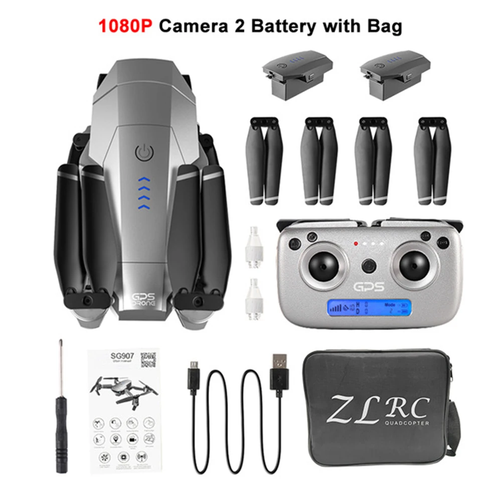 

SG907 Remote-controlled Quadcopter Kit With Camera Rechargeable 4K 1080P RC Drone Adjustment Folding Shockproof WIFI Wide Angle