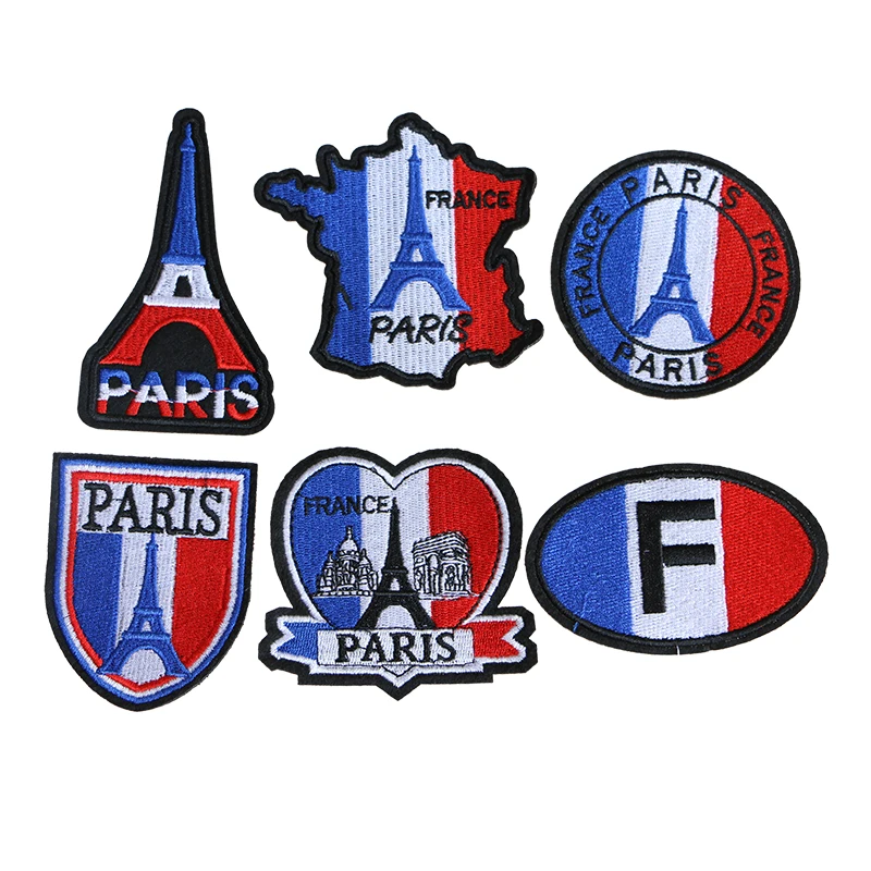 

2pcCartoon Decorative Shiny tower Pattern Sequin icon Embroidered Applique Patches For DIY Iron on Badges Stickers on a backpack