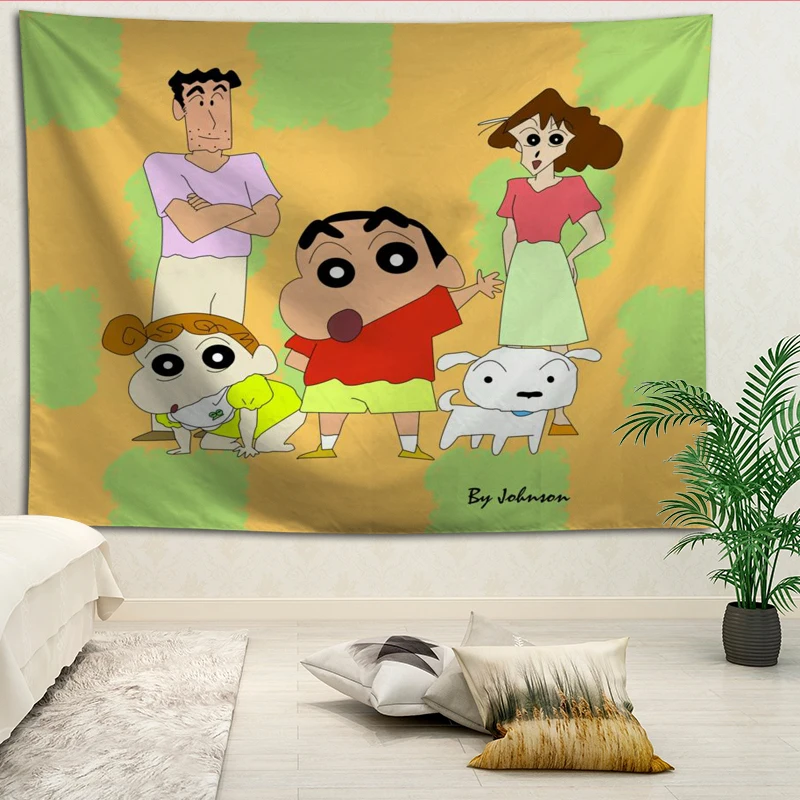 Гобелен на стену Crayon Shin chan, украшения для дома, настенные гобелены для гостиной, спальни, больше размеров - Цвет: 2