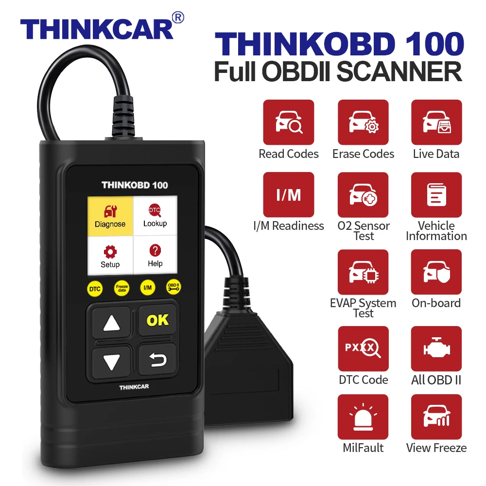 THINKCAR THINKOBD100 DIY OBD2 сканер кодов OBD 2 Полный автомобильный диагностический