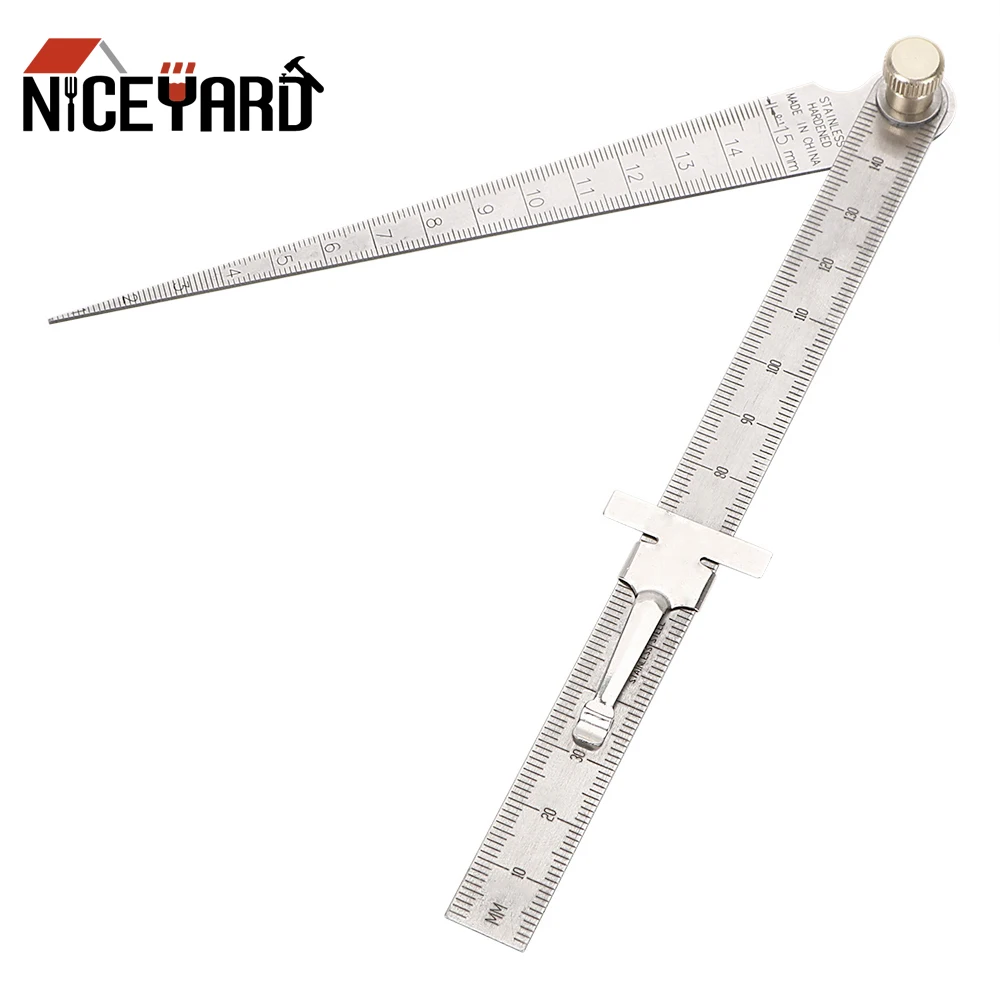 NICEYARD Stainless Steel Wedge Taper Ruler Bore Measurement Feeler Gauges Accessories for Drill Hole 1-150mm