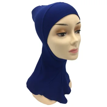 

Women Single layer Inner hijab Caps Full Neck Cover Cotton Confortable Muslim Bonnet hejab Turban Bonnet Islamic Under scarf