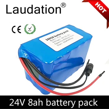 

laudation 24V Battery 24V 8ah Battery Pack 6S 3P 25.2V For GPS Navigator/Camera/Golf Car/Electric Bike/LED/Light