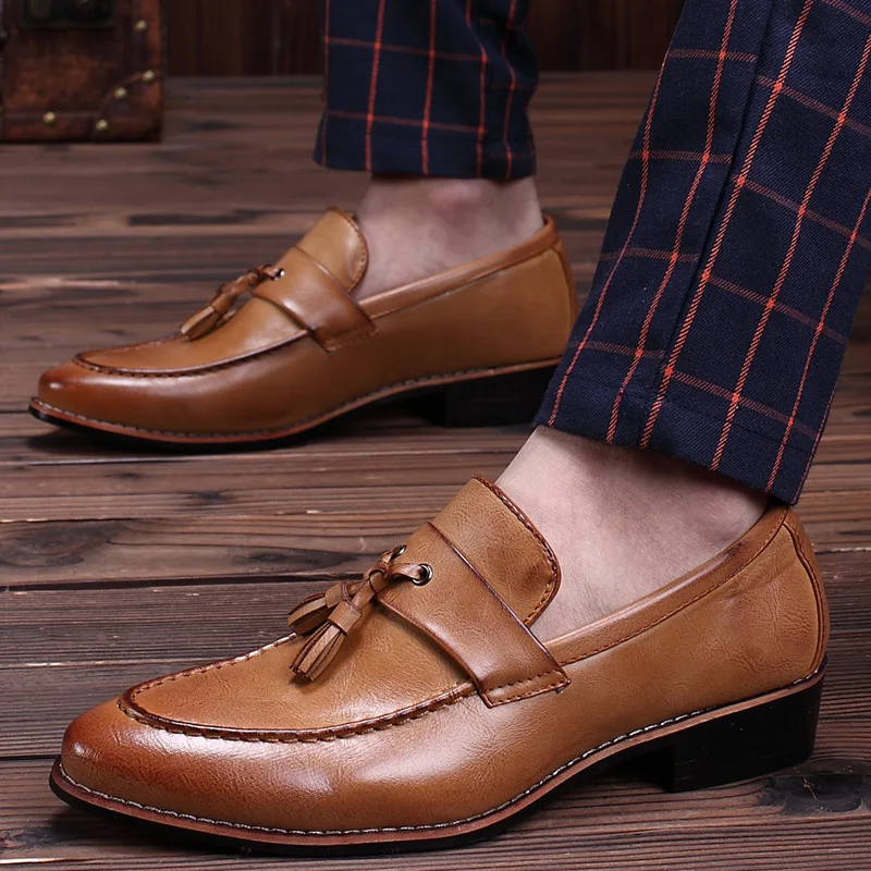 infrastruktur sum pegefinger Vintage Elegant Oxford Shoes Men Tassel Leather Italian Formal Dress Office  Loafers Slip On Business Wedding Shoes Men _ - AliExpress Mobile