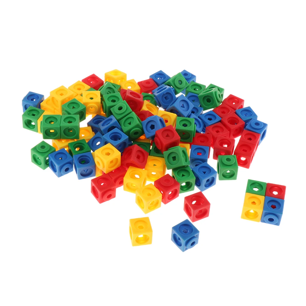 Maths Link Cubes New Pack of 50 orange counting cubes 2cmx2cmx2cm 