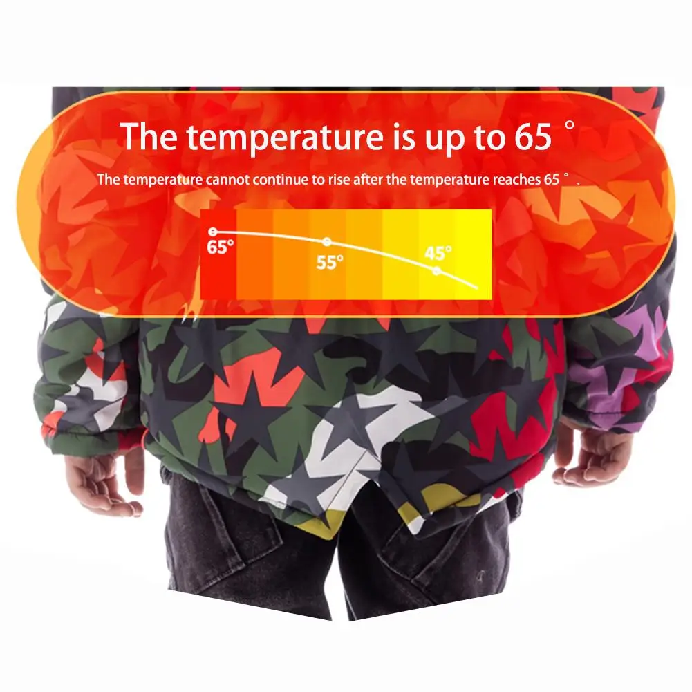 Высокое качество с подогревом хлопковые пальто зарядка через usb интеллигентая(ый) Отопление теплая куртка для детей зимняя мероприятий на открытом воздухе