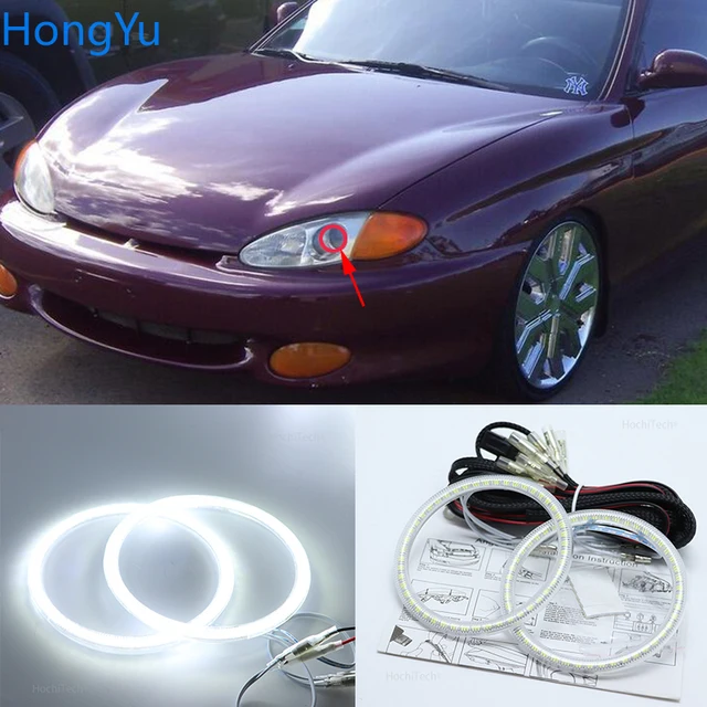 AUTOVIZION LED HID Headlight kit 9006 White for Hyundai for 1997-1999 Tiburon