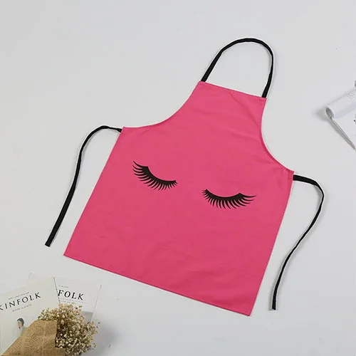 rose Red Узор хлопковый передник нагрудники для взрослых домашняя выпечка Кофейня Чистка Кухонные фартуки аксессуары - Цвет: rose Red