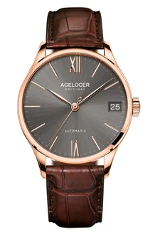 

AGELOCER Mens Caliber.A 4610 Mechanical Movement Automatic Dress watch Big Date