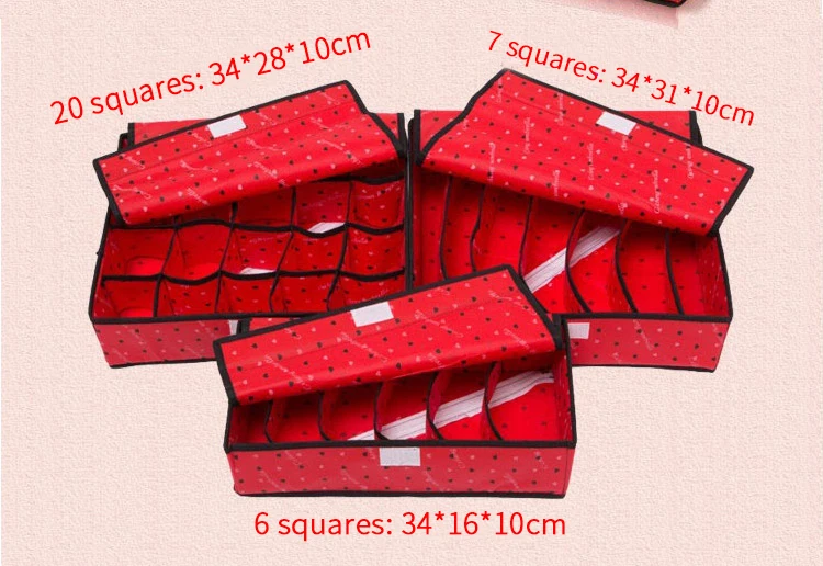 Underwear storage box plastic table bra underwear socks storage storage box thickened cover three-piece