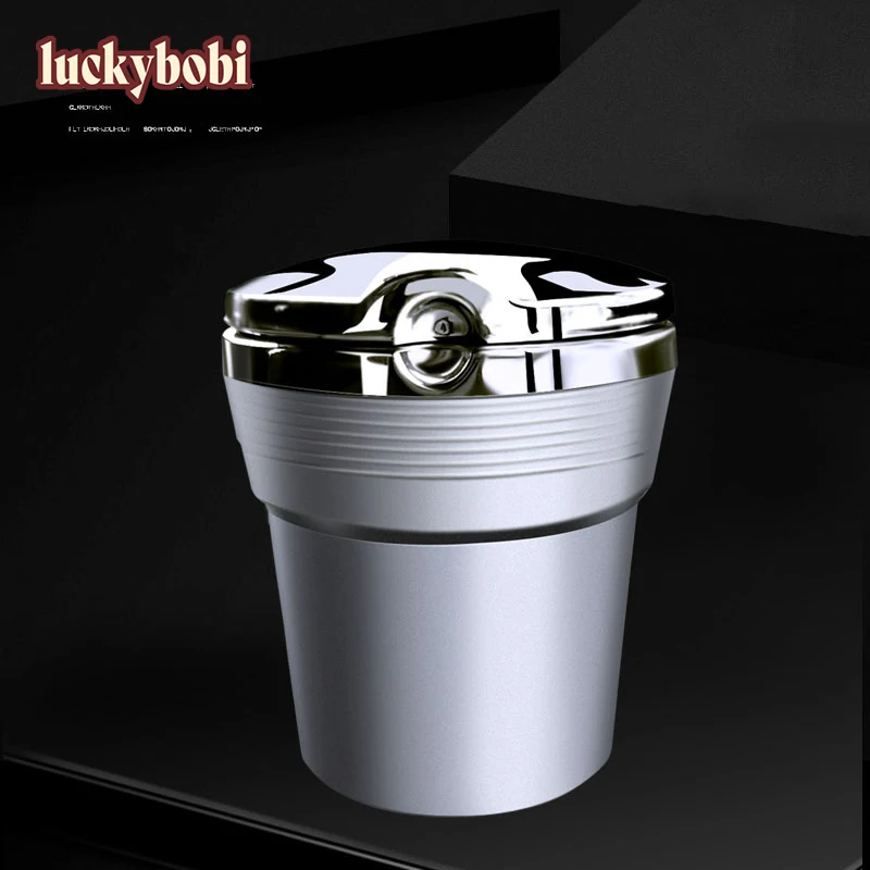 Luckybobi автомобильные аксессуары Портативный светодиодный светильник автомобильная пепельница Универсальный сигареты цилиндра Автомобильный держатель для укладки 2019 - изображение