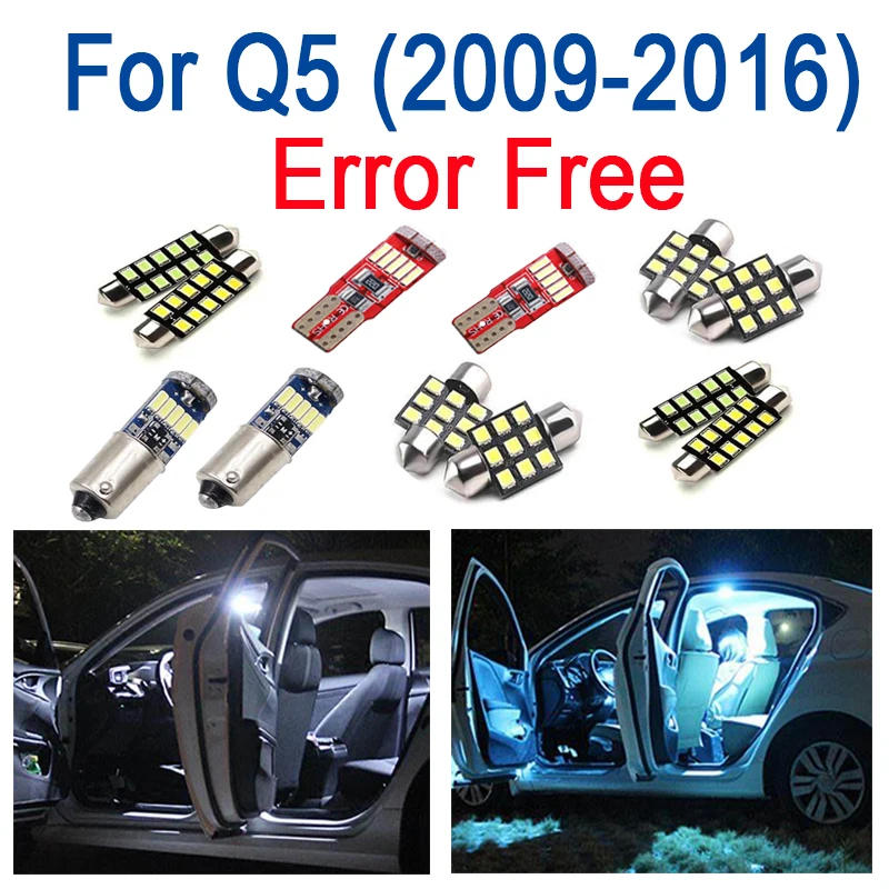 

Perfect White 19pcs LED trunk Bulb LED Interior footwell Lights Kit Package for Audi Q5 (2009-2016)