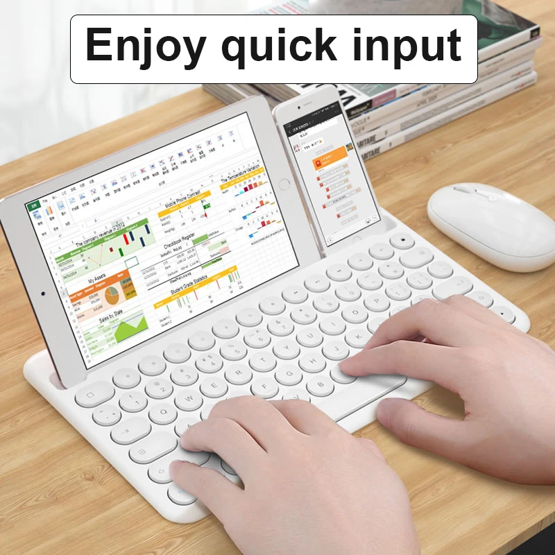Бесшумный мини игровой набор мышь клавиатура комбо Bluetooth беспроводная комплект