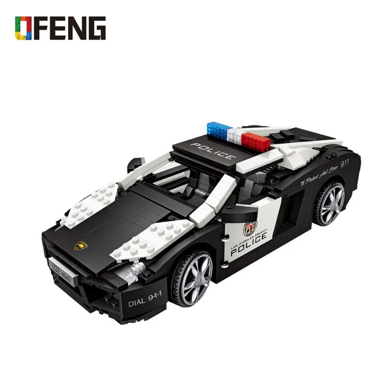 

LOZ Mini Blocks Technic Mini City Police Model Car Building Bricks Vehicle Racing Car Assembly Toy for Kids DIY Educational 1113