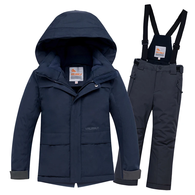 

2019 Boys Winter Ski Suit Children Snow Suit Waterproof Warm Kids Ski Jacket Pants 2 Pieces Snowboarding Sets Kids Boys Clothes