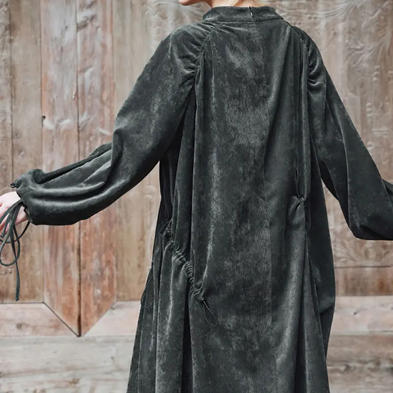 XITAO Vintage Corduroy Dresses for Women Plus Size
