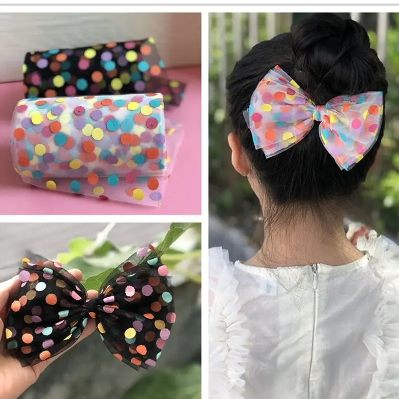 

20 meters/lot Width 12cm Black White Dot Grosgrain Satin Ribbon DIY Handmade Arts Decorative Crafts Hair Bow Sewing Accessories