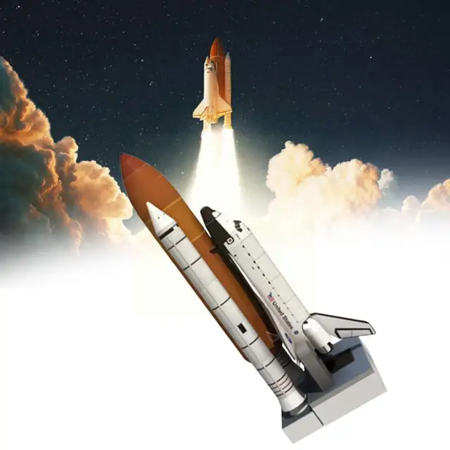 3D Paper Card Space Shuttle Space Rocket Model DIY Sets For Children Toys Model Toy Presents Construction Educational Build H9G5 1