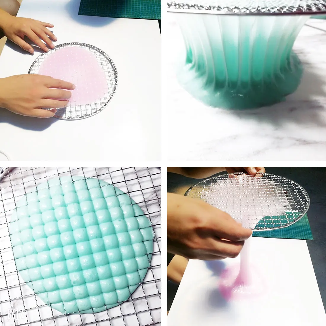 Slime сетки круглая металлическая сетка с украшением в виде кристаллов глины DIY ручной игрушки инструмент для Нержавеющая сталь круглый металлический чертежный грязи сетки