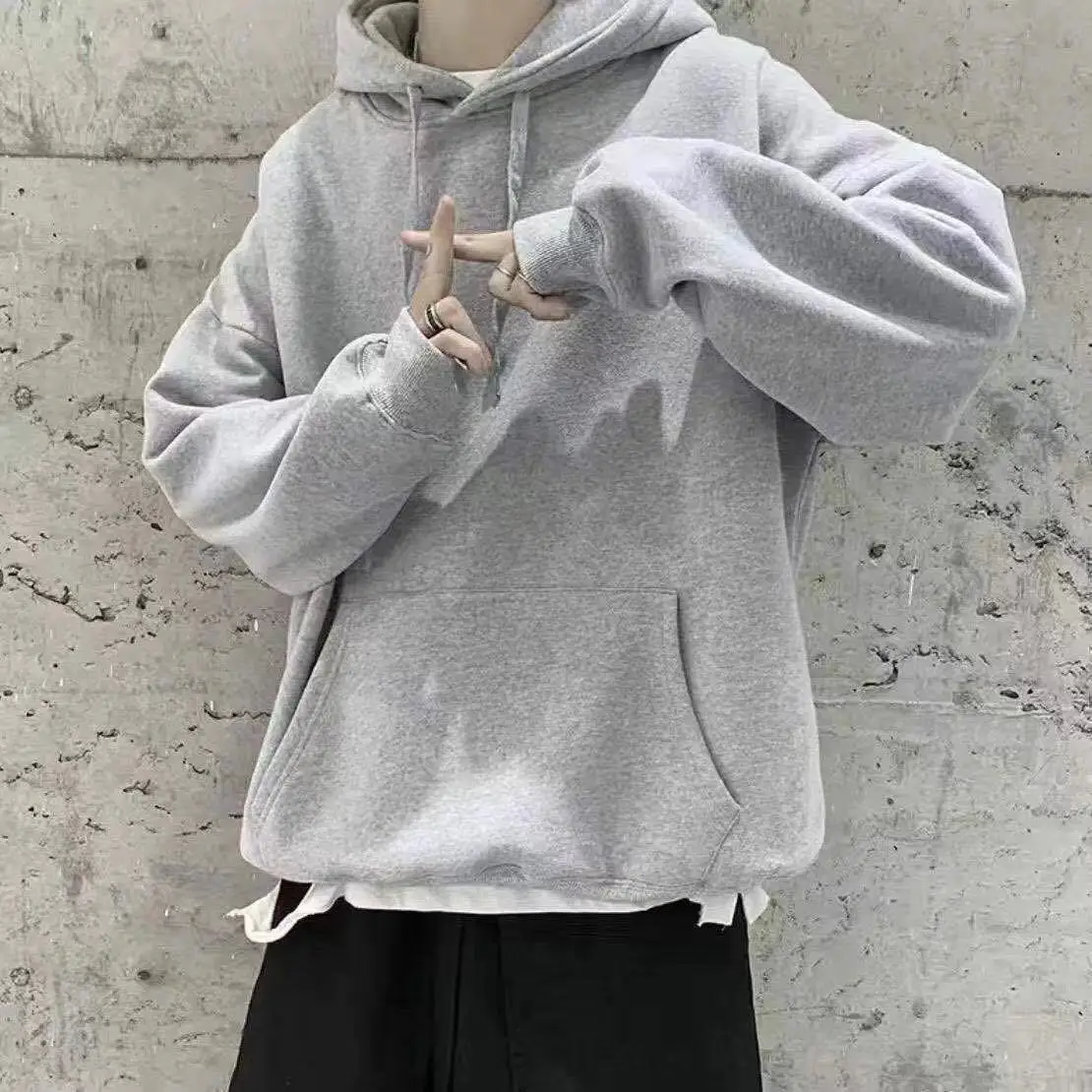 

Men's Hooded Hoodies Autumn Fashion Trend Student Loose Sweatshirts Casual Ins Coats Mens Top Multicolor Pullover S-4XL